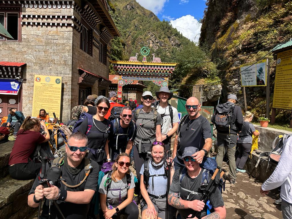Group Photo Taken at Monjo check point to farewell the Himalayas