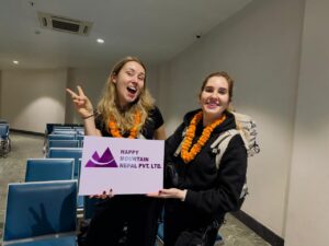 Clints arriving at Kathmandu Airport
