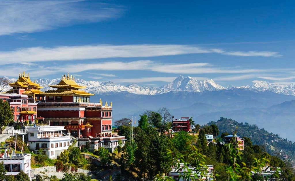 Himalayas Seen from Nagarkot with clear Skies