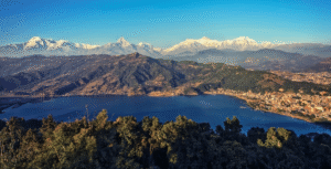 Beautifil Fewa Lake & Annapurna Himalayas in the Background