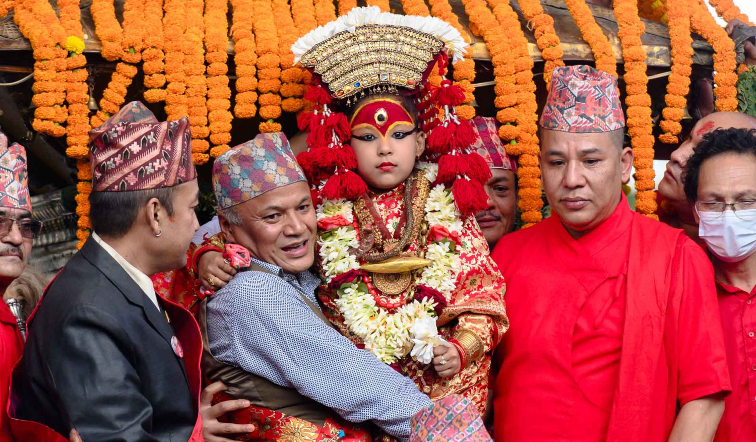 Kumari During Indrajatra festival Infront of Chariot