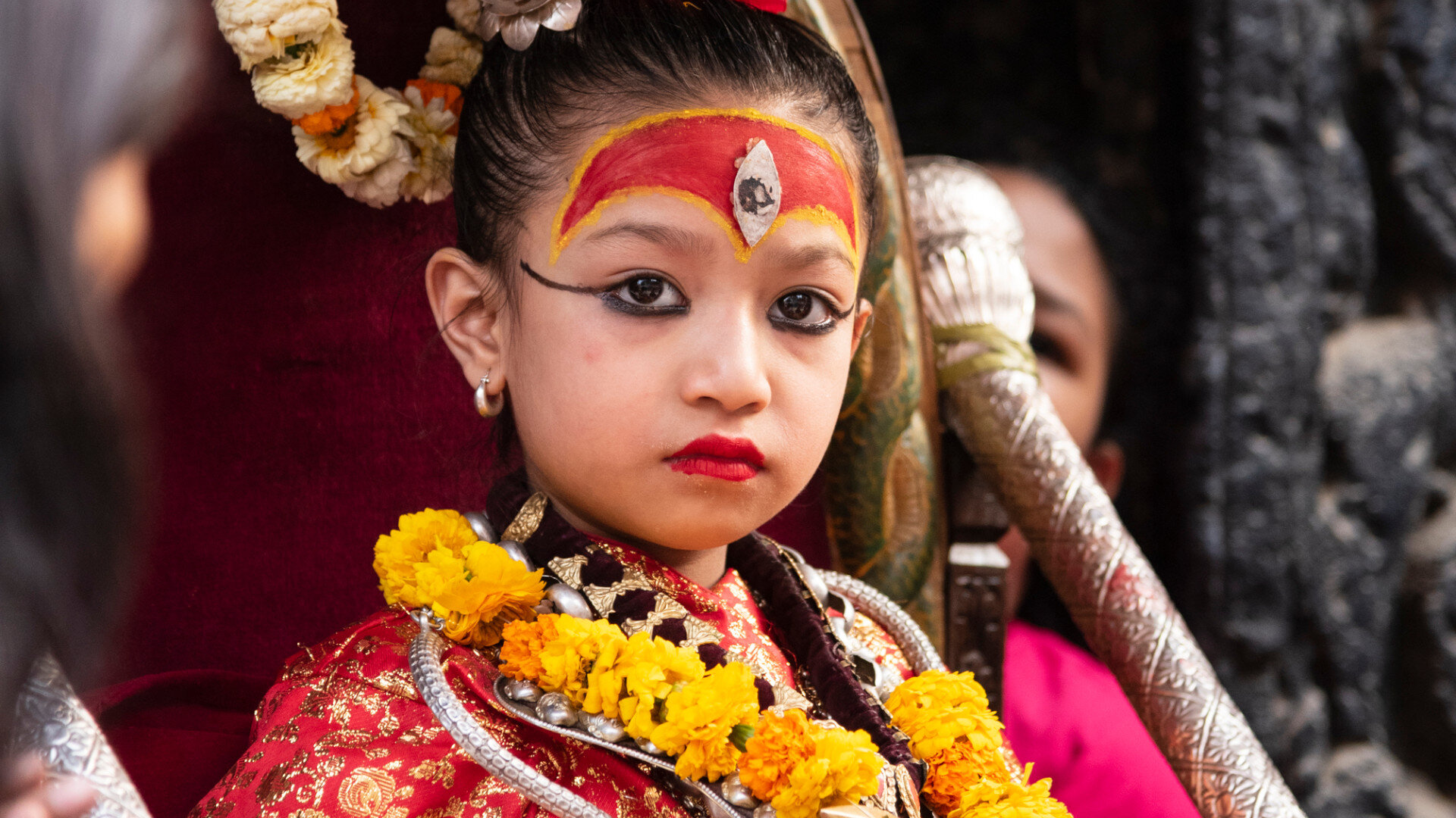 Kumari seen during celebration