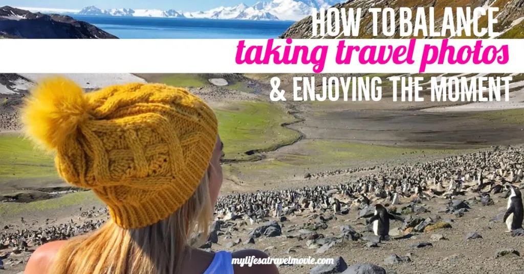 girl wearing a yellow cap and in the background there is written how to balance photos while travelling